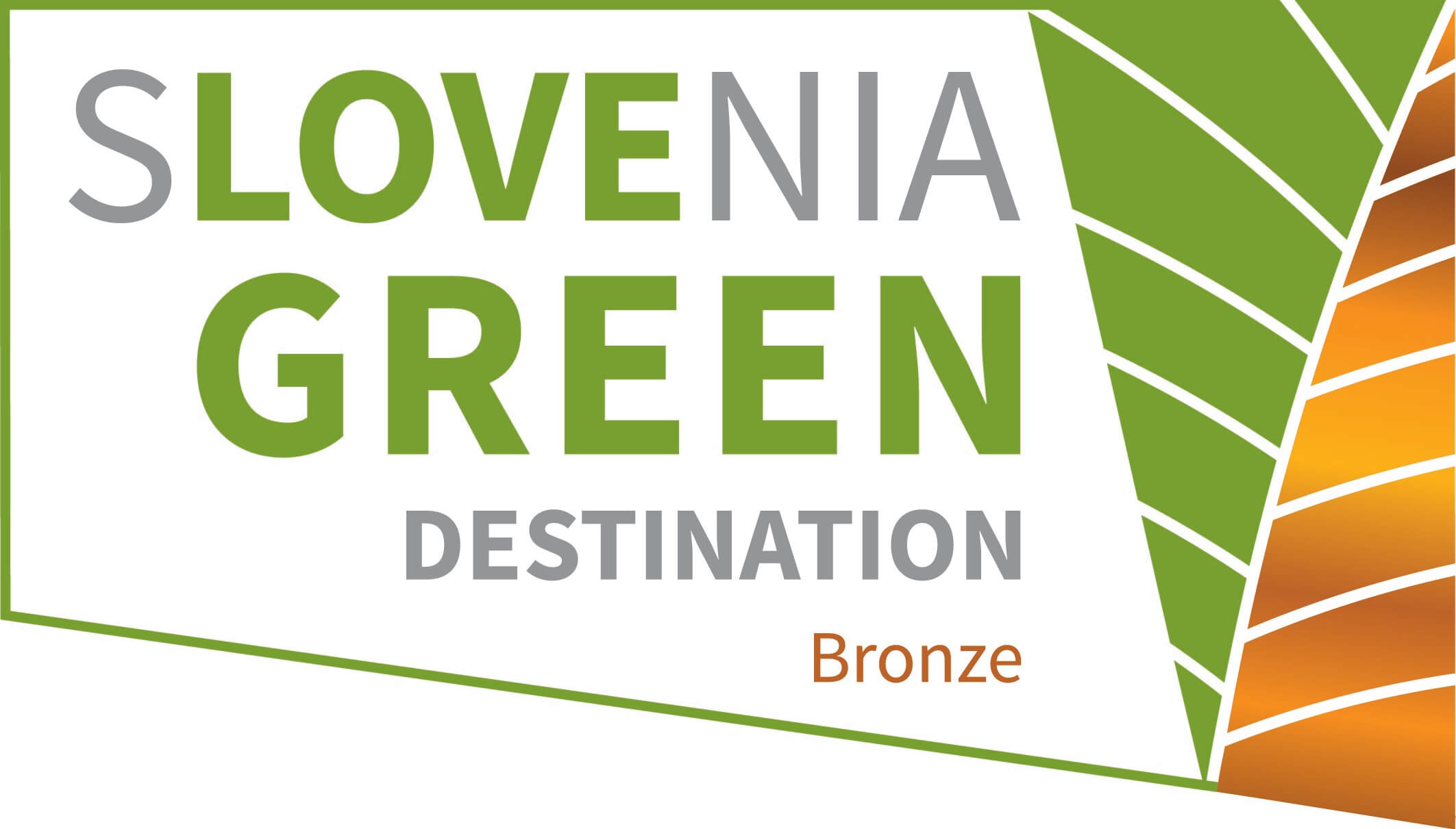 Logotip Slovenia green destination - bronze